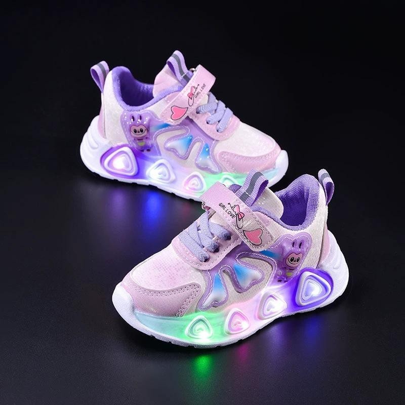 Sepatu LABUBU LANDER Sepatu LED Anak Perempuan Import 21-30 Usia 1-5 Tahun