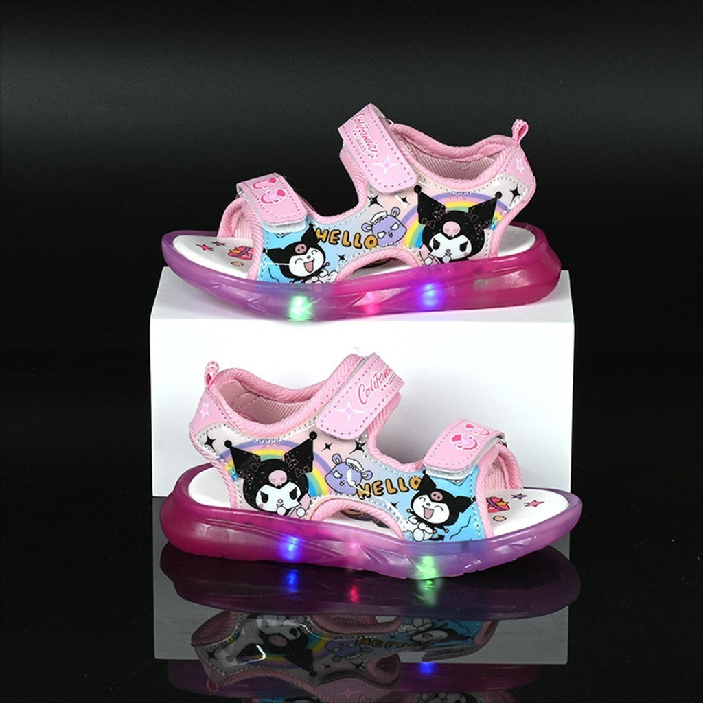 Sandal KUROMI PIXA Sandal LED Anak Perempuan Import 21-30 Usia 1-5 Tahun