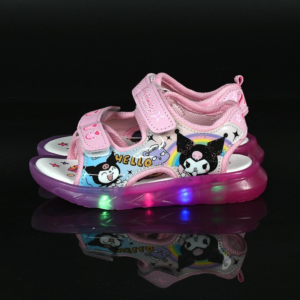 Sandal KUROMI PIXA Sandal LED Anak Perempuan Import 21-30 Usia 1-5 Tahun