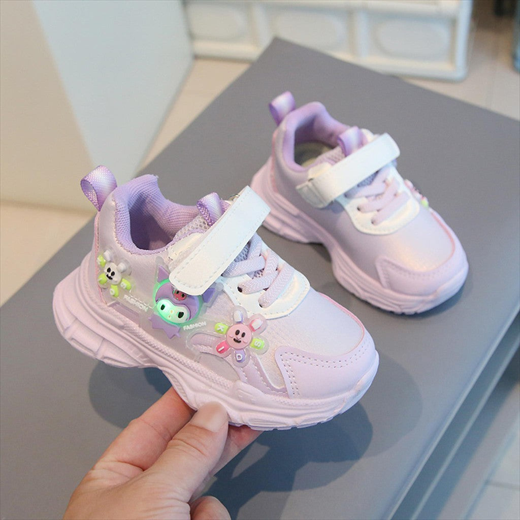 Sepatu KUROMI SYALOKA Sepatu LED Anak Perempuan Import 22-31 Usia 1-5Tahun