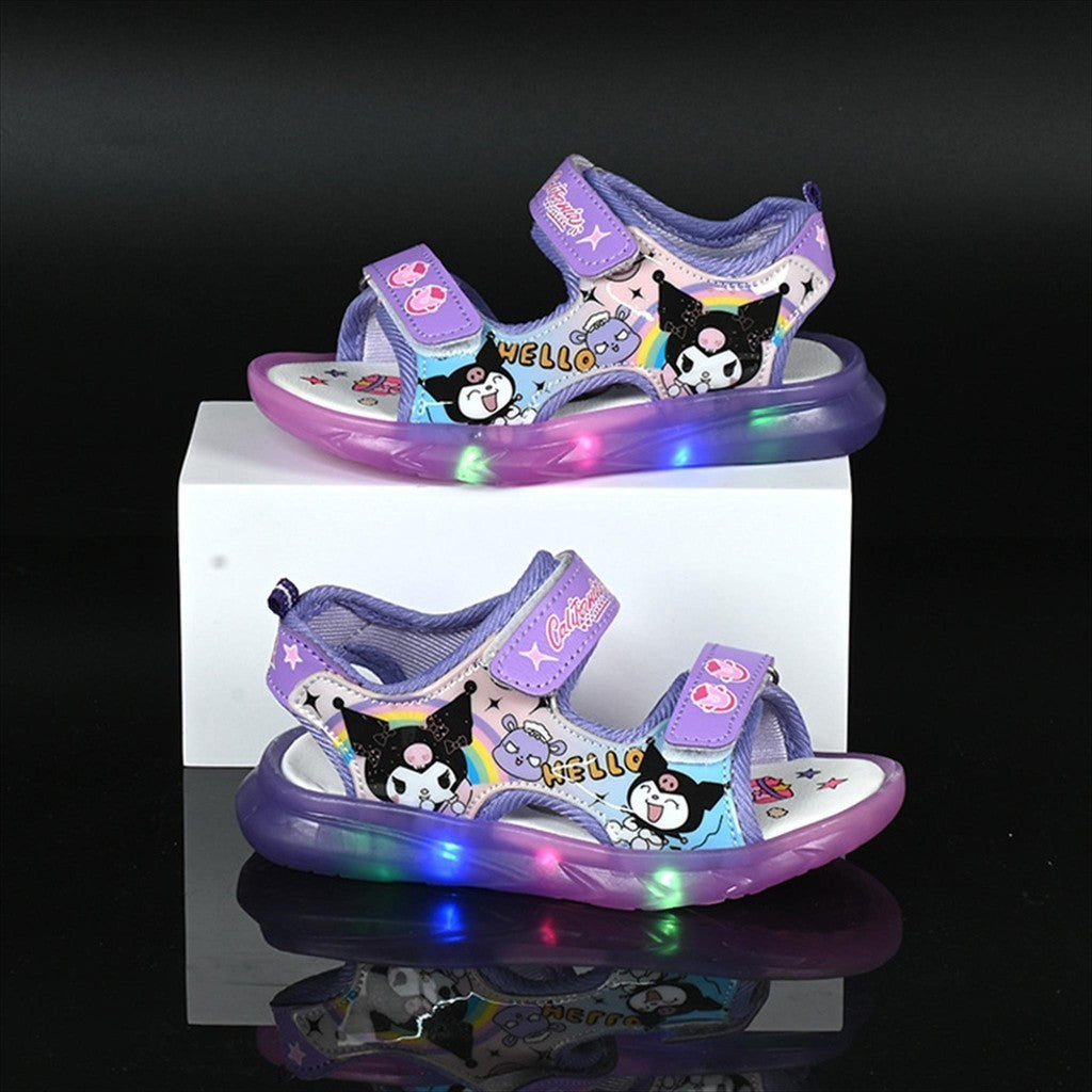 Sandal KUROMI PIXA Sandal LED Anak Perempuan Import 21-30 Usia 1-5 Tahun