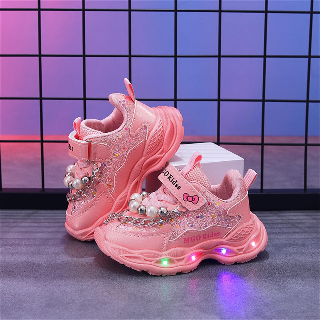 Sepatu MGO Sepatu LED Anak Perempuan Import 21-30 Usia 1-5 Tahun