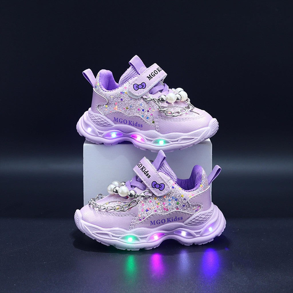 Sepatu MGO Sepatu LED Anak Perempuan Import 21-30 Usia 1-5 Tahun