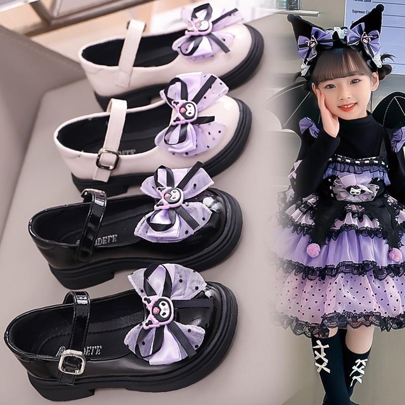 Sepatu Flat shoes Kuromi Mochi Sepatu Pesta Anak Perempuan Import 21-34 Usia 1-7 Tahun