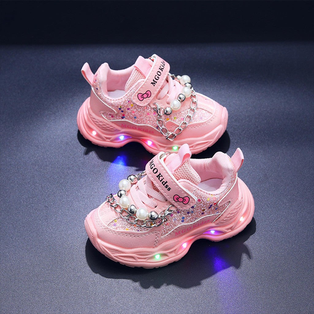 Sepatu MGO Sepatu LED Anak Perempuan Import 21-30 Usia 1-5 Tahun