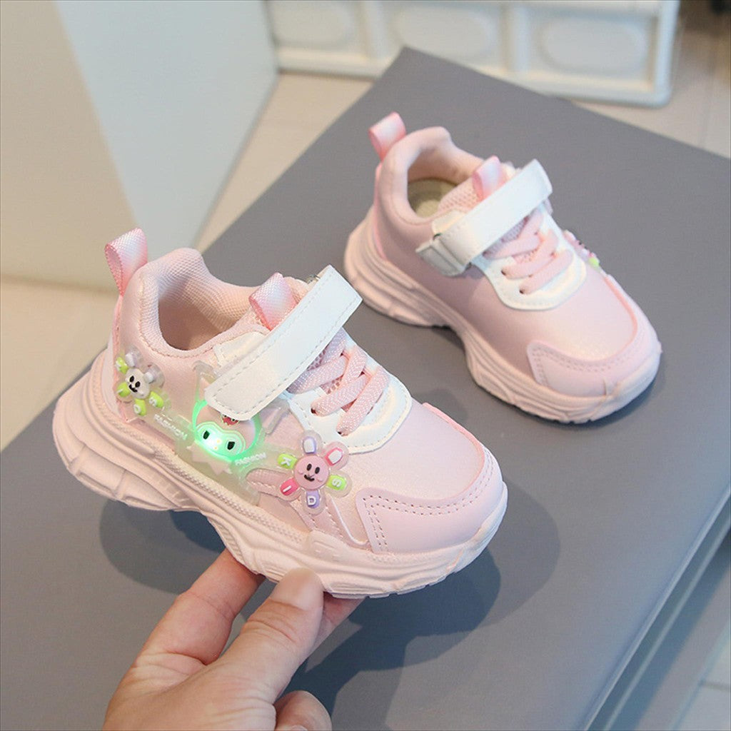 Sepatu KUROMI SYALOKA Sepatu LED Anak Perempuan Import 22-31 Usia 1-5Tahun
