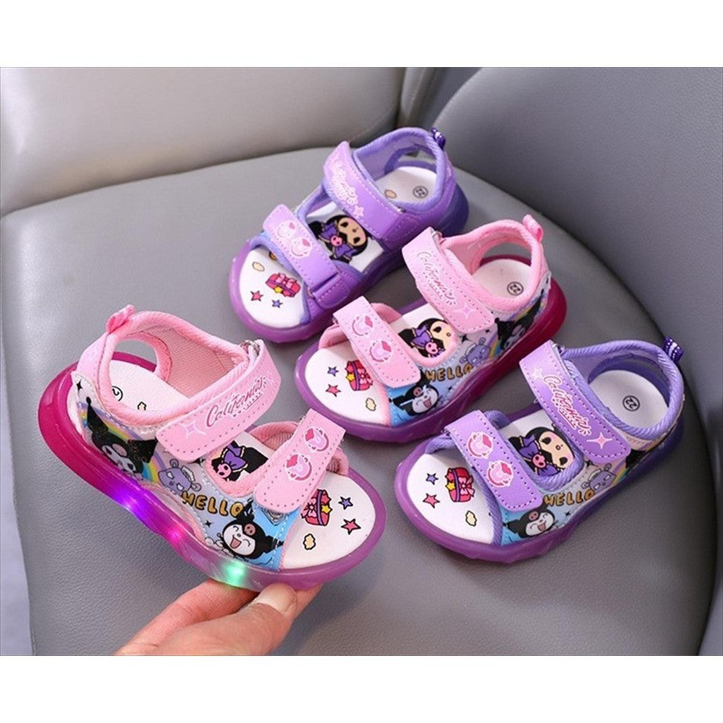 Sandal KUROMI PIXA Sandal LED Anak Perempuan Import 21-30 Usia 1-5 Tahun