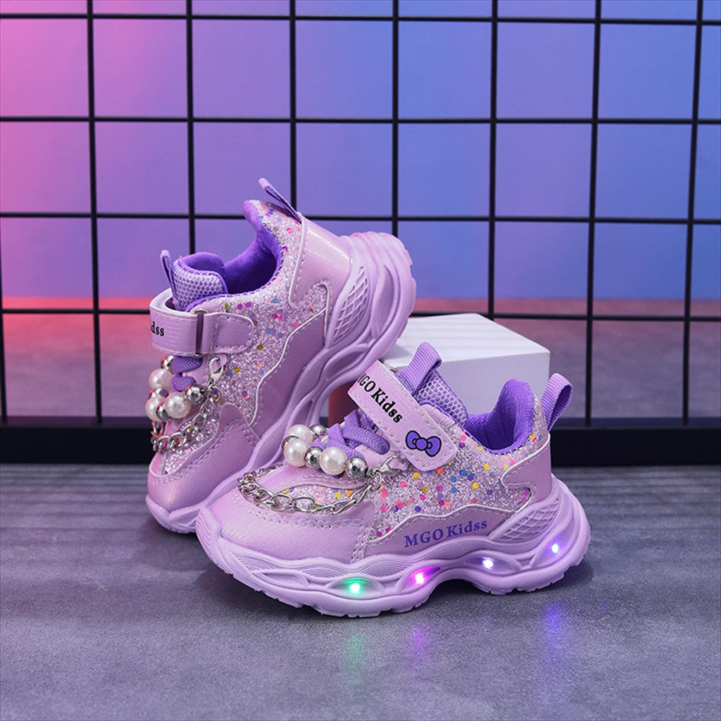 Sepatu MGO Sepatu LED Anak Perempuan Import 21-30 Usia 1-5 Tahun
