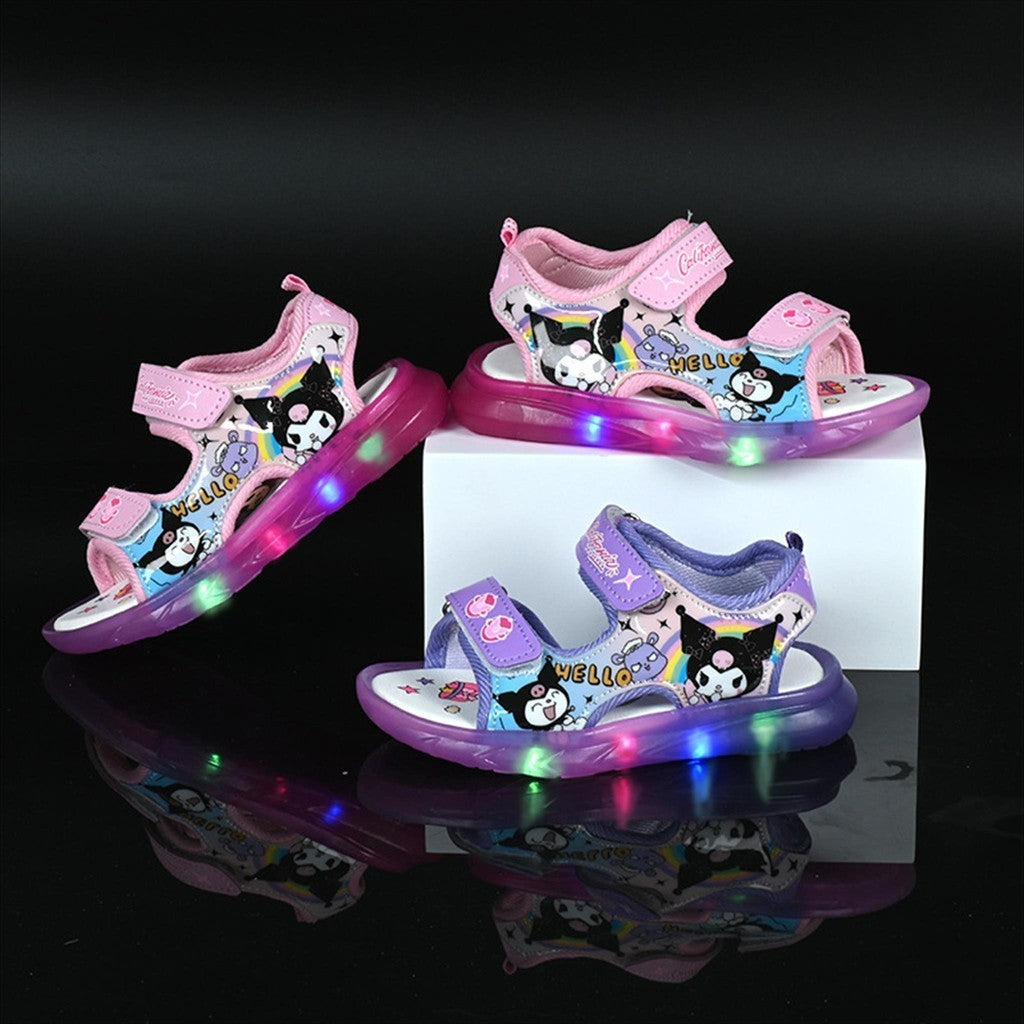 Sandal KUROMI PIXA Sandal LED Anak Perempuan Import 21-30 Usia 1-5 Tahun