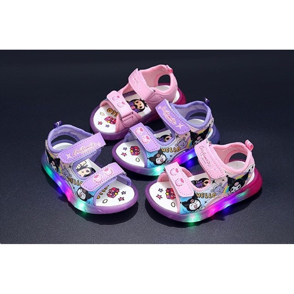 Sandal KUROMI PIXA Sandal LED Anak Perempuan Import 21-30 Usia 1-5 Tahun