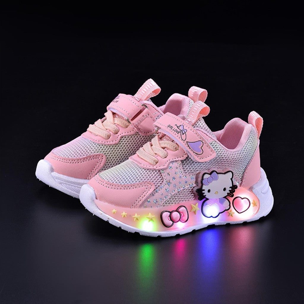 Sepatu HELLO KITTY VAYE Sepatu LED Anak Perempuan Import 21-30 Usia 1-5 Tahun