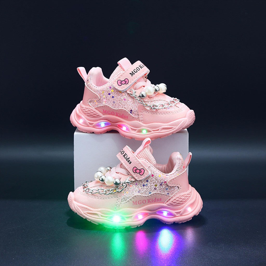 Sepatu MGO Sepatu LED Anak Perempuan Import 21-30 Usia 1-5 Tahun