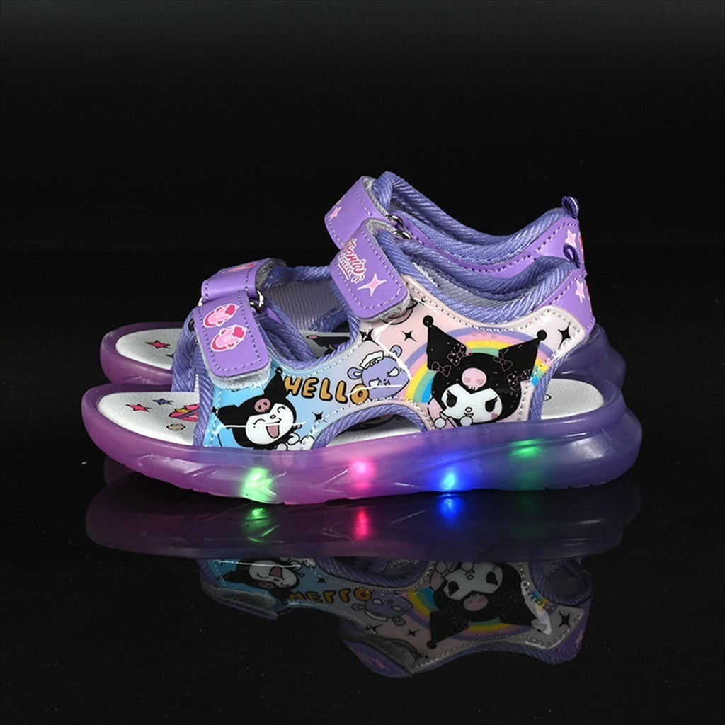 Sandal KUROMI PIXA Sandal LED Anak Perempuan Import 21-30 Usia 1-5 Tahun