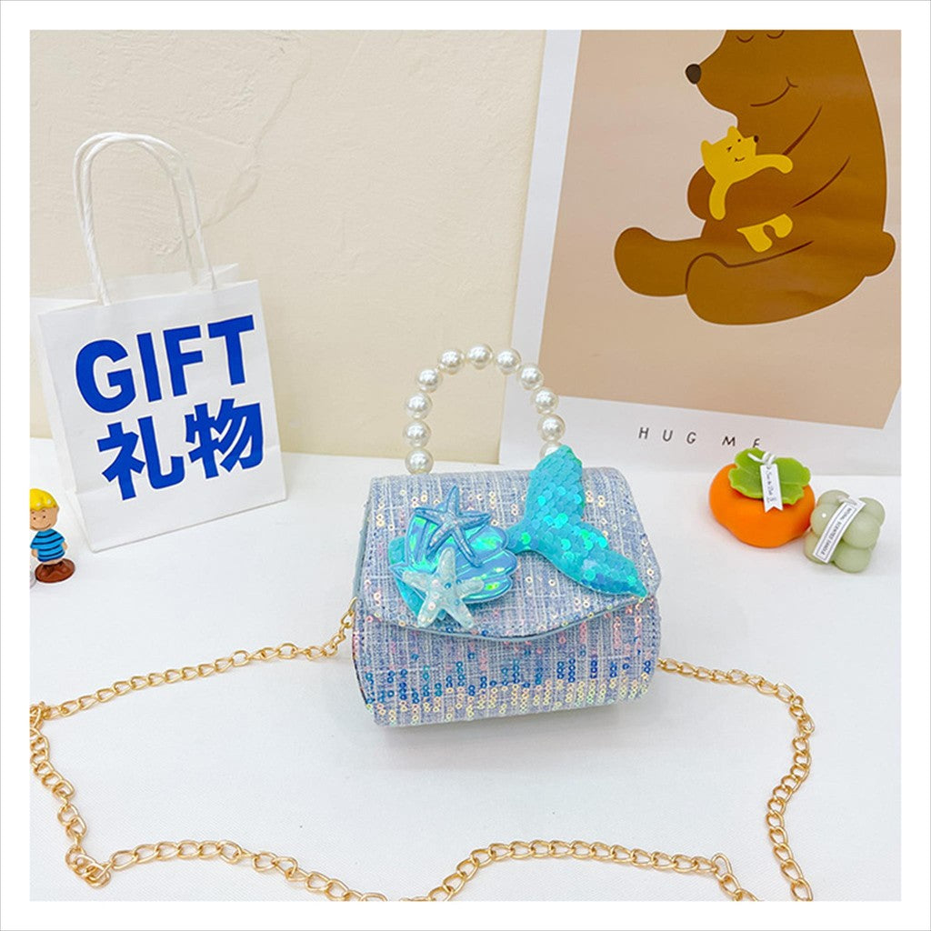 Tas ELODI MERMAID B Tas Tangan Mutiara Anak Perempuan Import