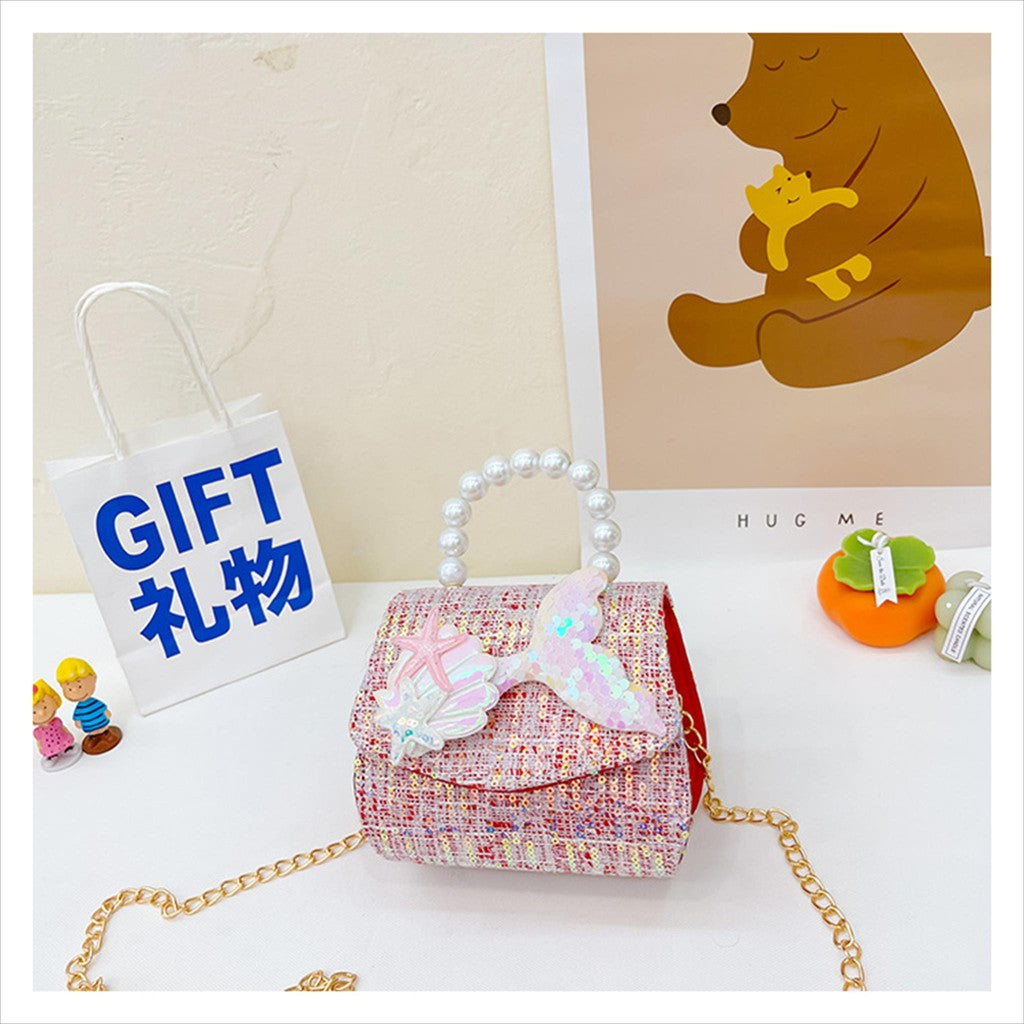 Tas ELODI MERMAID B Tas Tangan Mutiara Anak Perempuan Import