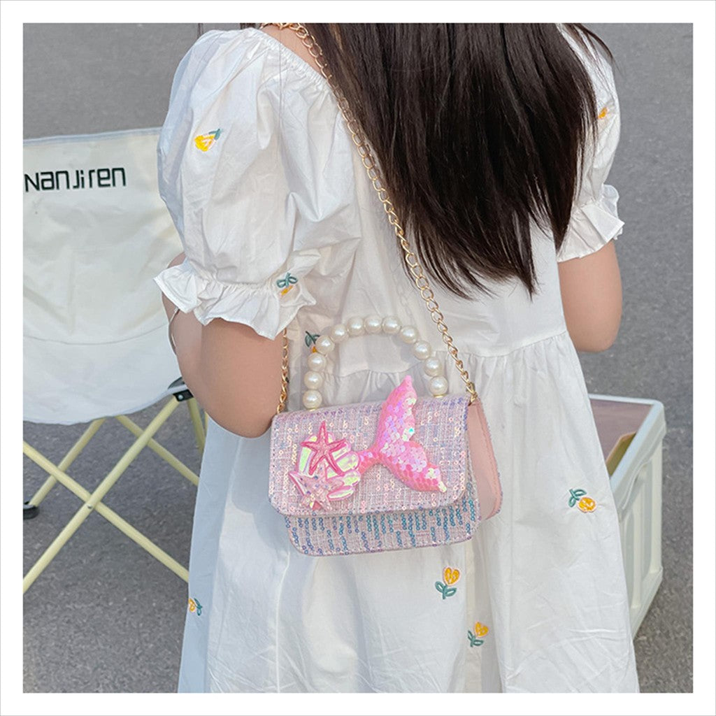 Tas ELODI MERMAID A Tas Tangan Mutiara Anak Perempuan Import