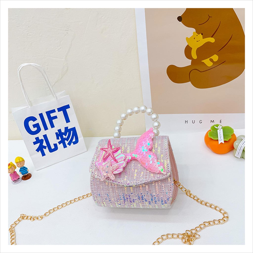 Tas ELODI MERMAID B Tas Tangan Mutiara Anak Perempuan Import