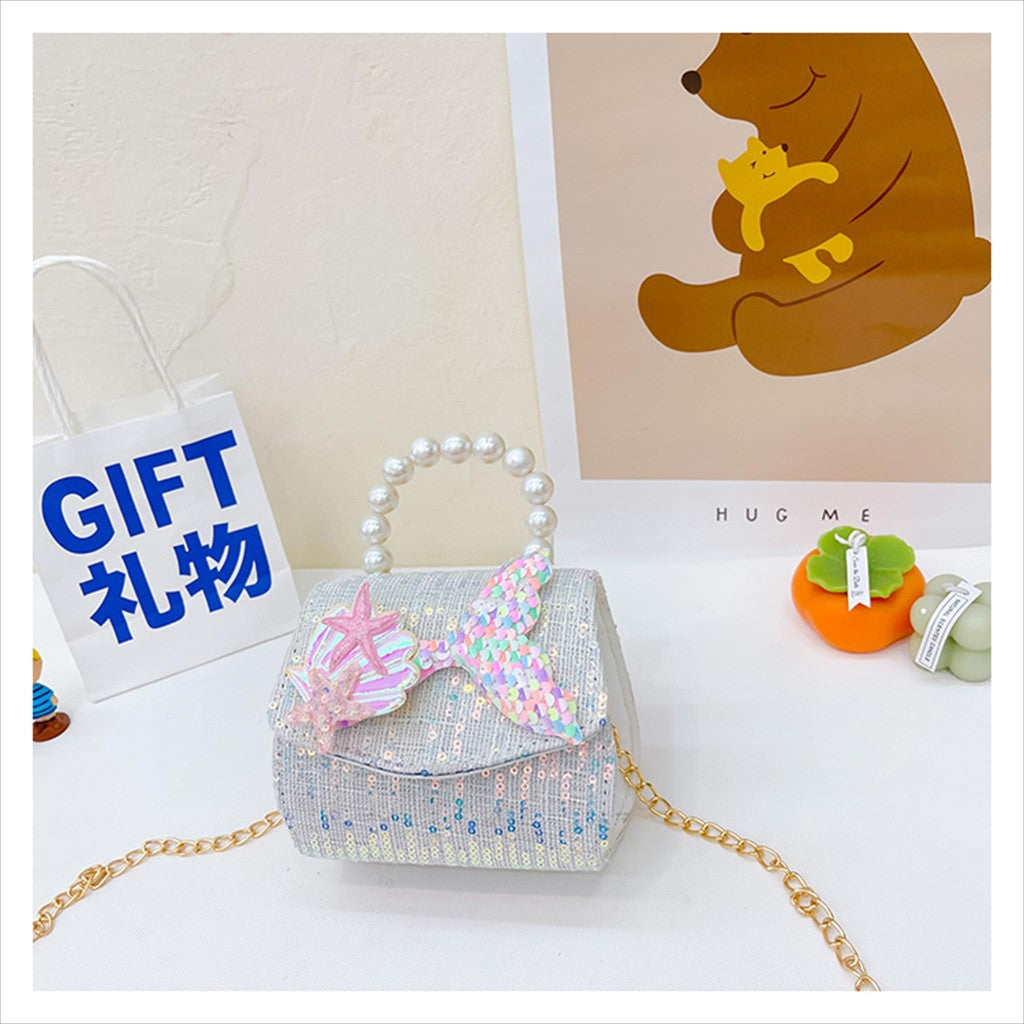 Tas ELODI MERMAID B Tas Tangan Mutiara Anak Perempuan Import
