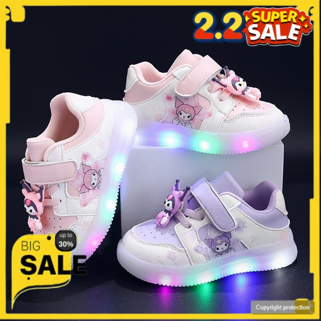Sepatu KUROMI TRIXI Sepatu LED Anak Perempuan Import 21-30 USIA 1-5 Tahun
