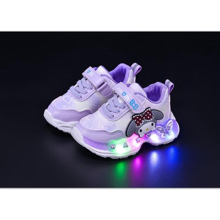 Sepatu Melody Wonder Sepatu Anak Perempuan LED Import 21-30 Usia 1-5 Tahun