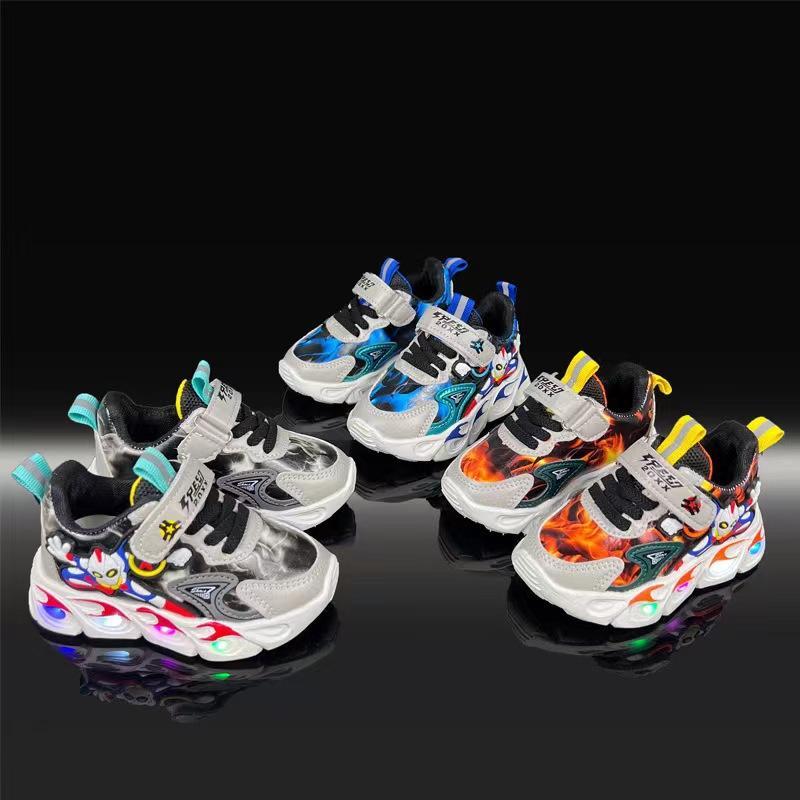 Sepatu ULTRASEVEN Sepatu LED Anak Laki-laki Import 21-30 Usia 1-5 Tahun