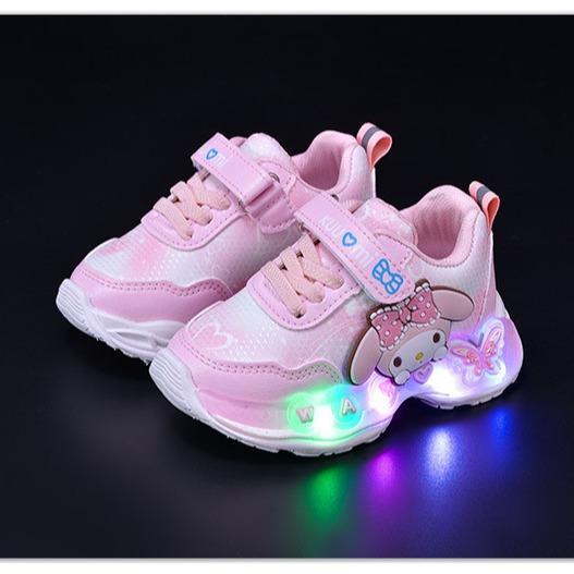 Sepatu Melody Wonder Sepatu Anak Perempuan LED Import 21-30 Usia 1-5 Tahun