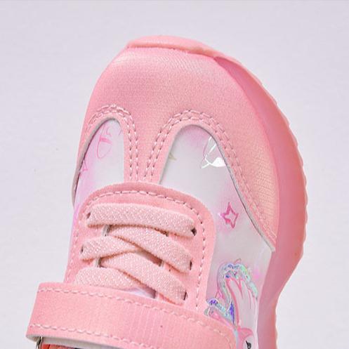Sepatu KUROMI ALFA  Anak Menyala LED Sepatu Sneaker Casual Pink Purple Size 21-30 usia 1 2 3 4 5 tahun